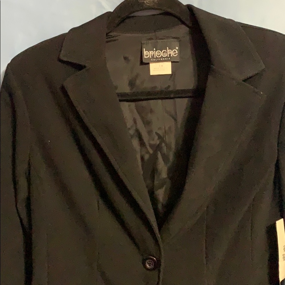 Brioche California Black Jacket, Size7/8